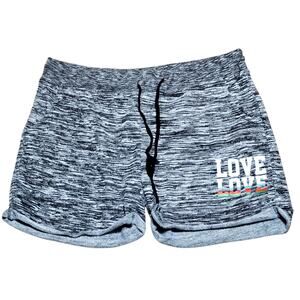 Thrill 94 Heather Grey Jersey Knit Shorts Love Size XL